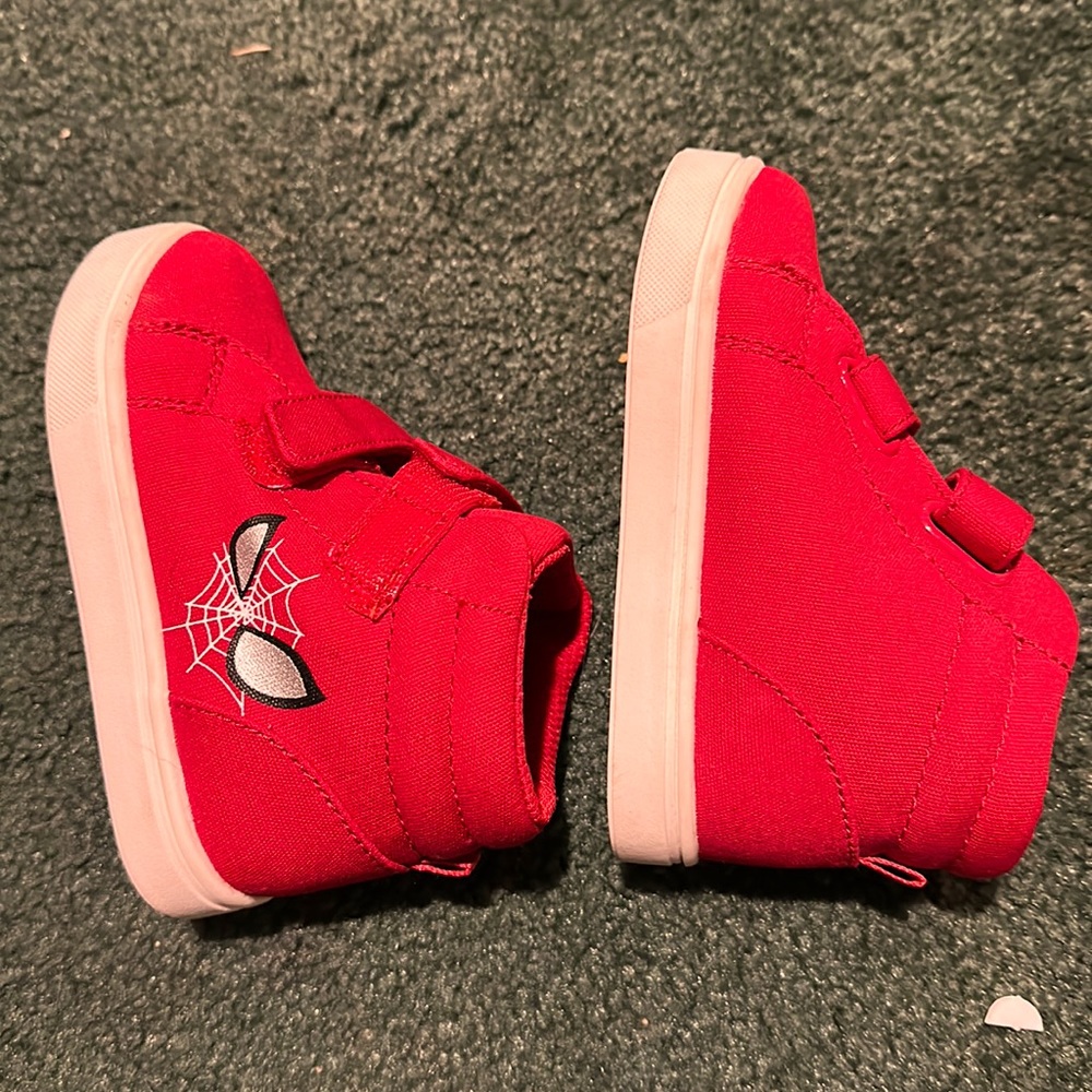 Spiderman Toddler Velcro Hightop Sneaker, Size 7